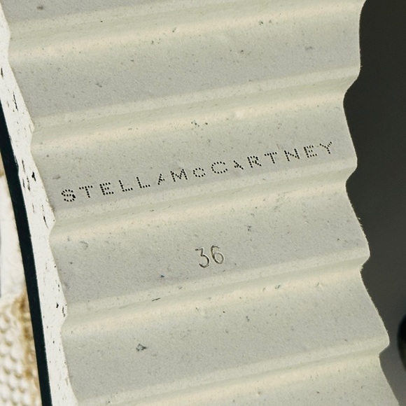 NWT Stella McCartney Gaia Rafia Espadrilles Stripes Red, Black and Pink 36. - Picture 7 of 10